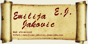 Emilija Jaković vizit kartica